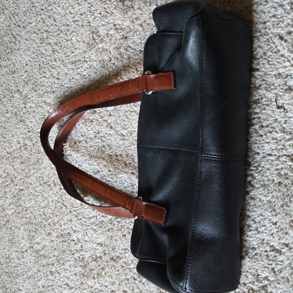 Black Fossil Hand Bag Medium Purse Ladies Bag Shoudler Bag Purse - Picture 3 of 4